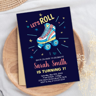 Editable Creative Roller Party Invite