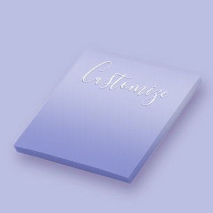Editable Cursive Script   White & Purple Violet Post-it Notes