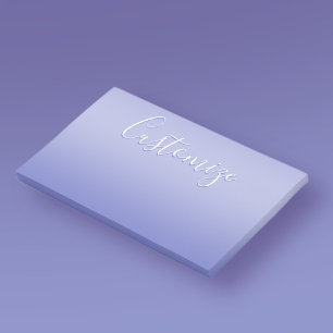 Editable Cursive Script   White & Purple Violet Post-it Notes