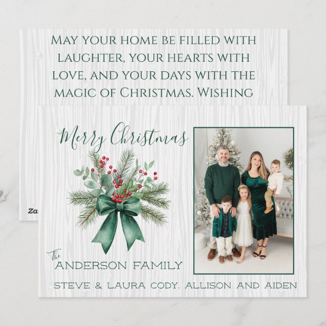 Editable Custom Rustic Christmas Card  (Front/Back)