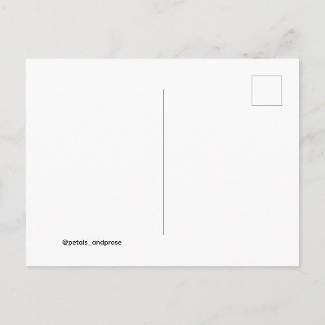 Editable Cute and aesthetic postcard (Back)