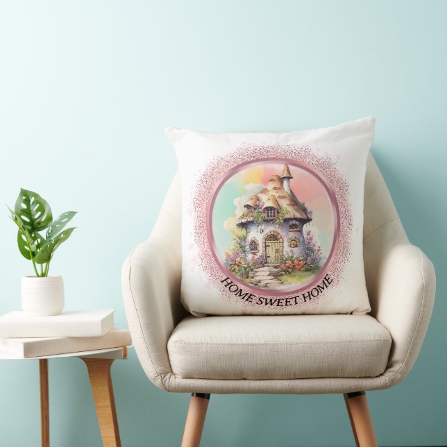 Editable Cute Fairy House  Cushion (Chair)