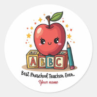 Editable Cute Teacher Apple Design