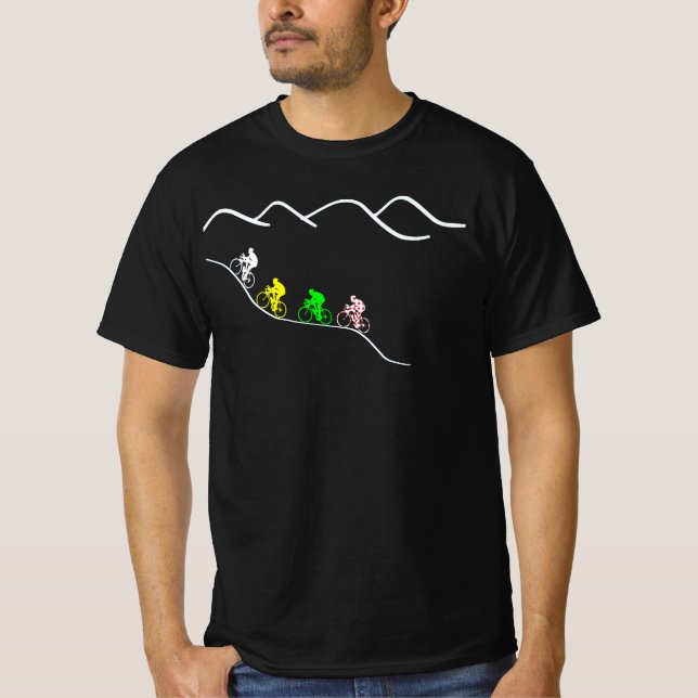 EDITABLE CYCLING FRANCE COLORS TDF T-Shirt (Front)