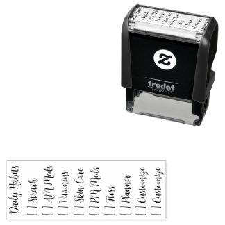 Editable Daily Habit Tracker Self-inking Stamp