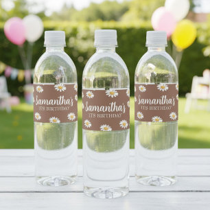 Editable Daisy Water Bottle Labels Daisy Birthday 