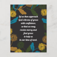 Editable Dandelion black ver postcard