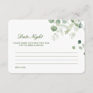 Editable Date Night Idea Bridal Shower Card