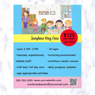 Editable Day Care Flyer