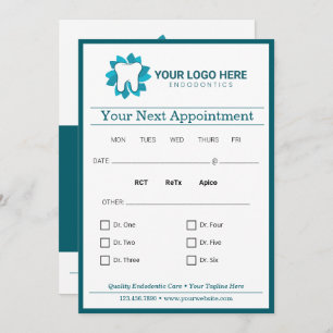 Editable Dental Next Appointment Invitation