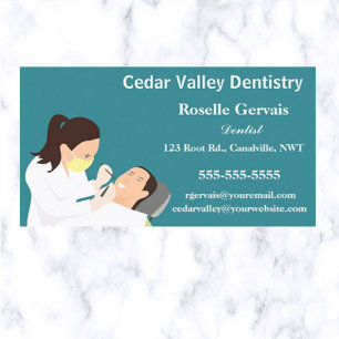 Editable Dentist  Business Card