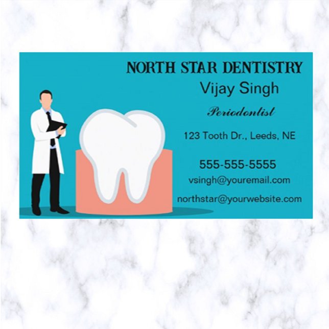 Editable Dentistry Periodontist Business Card (Creator Uploaded)