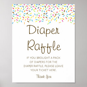 Editable Diaper Raffle Baby Shower Sign Printed