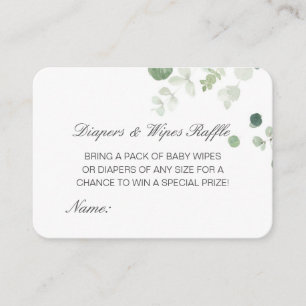 Editable Diapers Wipes Raffle Baby Shower Inserts