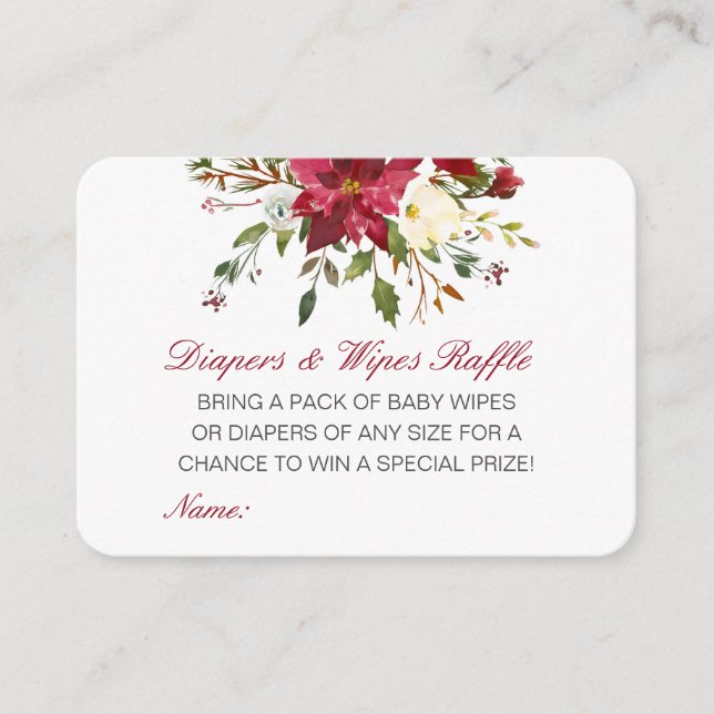 Editable Diapers Wipes Raffle Baby Shower Inserts (Front)