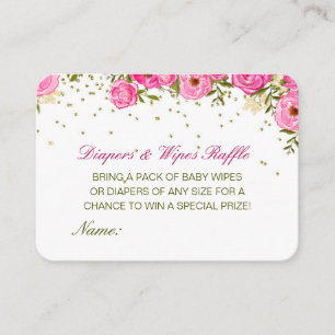 Editable Diapers Wipes Raffle Baby Shower Inserts