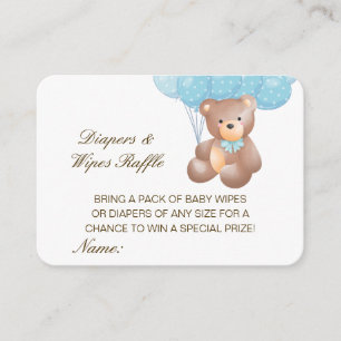 Editable Diapers Wipes Raffle Baby Shower Inserts
