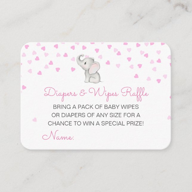 Editable Diapers Wipes Raffle Baby Shower Inserts (Front)