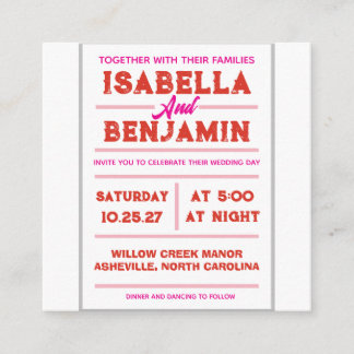 Editable Digital Download Modern Western Wedding Enclosure Card