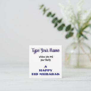 Editable Eid Mubarak Card with Custom Name