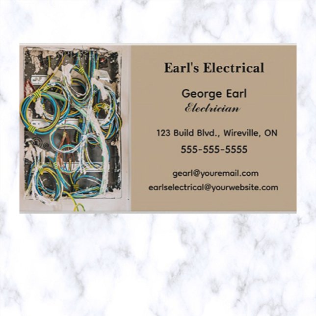 Editable Electric Panel Electrician Business Card (Creator Uploaded)