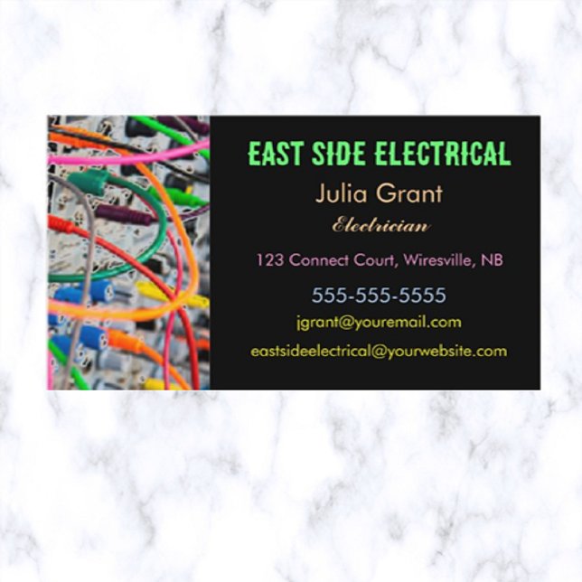 Editable Electrical Connections Electrician Business Card (Creator Uploaded)