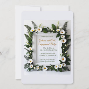 Editable Elegant Daisy Frame Invitation