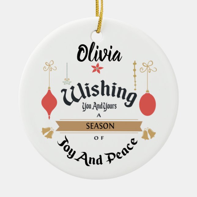 Editable Enchanted Christmas Ornament (Front)