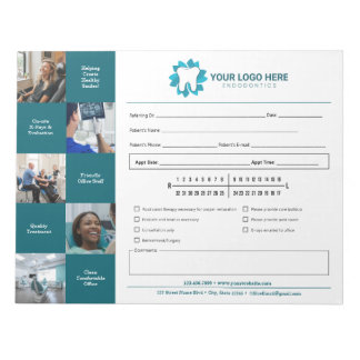 Editable Endodontics Referral Appointment Notepad