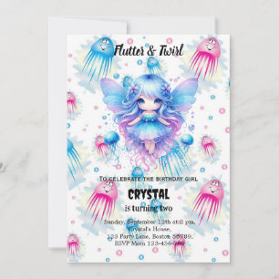 Editable Fairy Birthday Invitation 