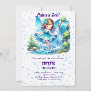 Editable Fairy Birthday Invitation 