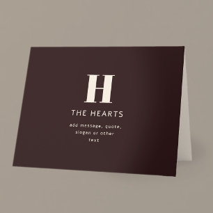 Editable Family Surname or Company Business Name  Card