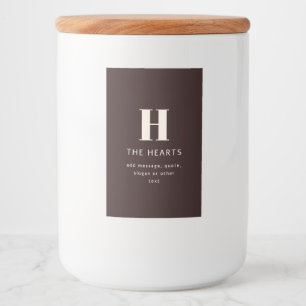 Editable Family Surname or Company Business Name  Food Label