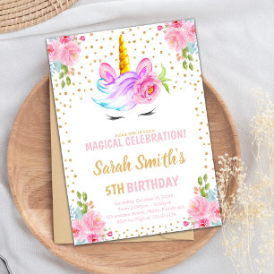Editable Fantasy Invitation with Sparkles