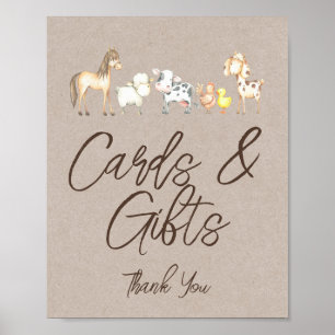 Editable Farm Cards and Gifts Sign Printed