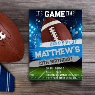 Editable Football Birthday Invitation