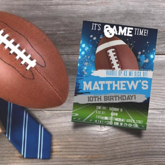 Editable Football Birthday Invitation (Creator Uploaded)