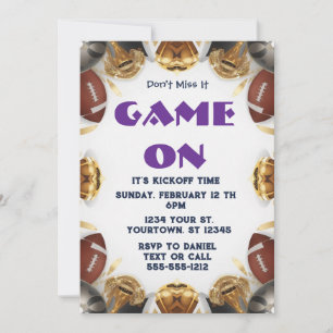Editable Football Watch Party Invitation 2026