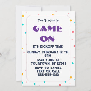 Editable Football Watch Party Invitation 2026