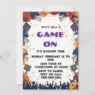 Editable Football Watch Party Invitation 2026