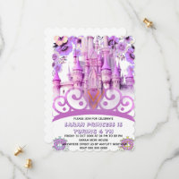 Editable Four ever a Princess 4th Birthday Invitat