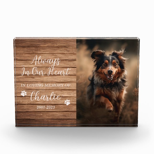 Editable Frame In Loving Memory Of Photo Block (Front)