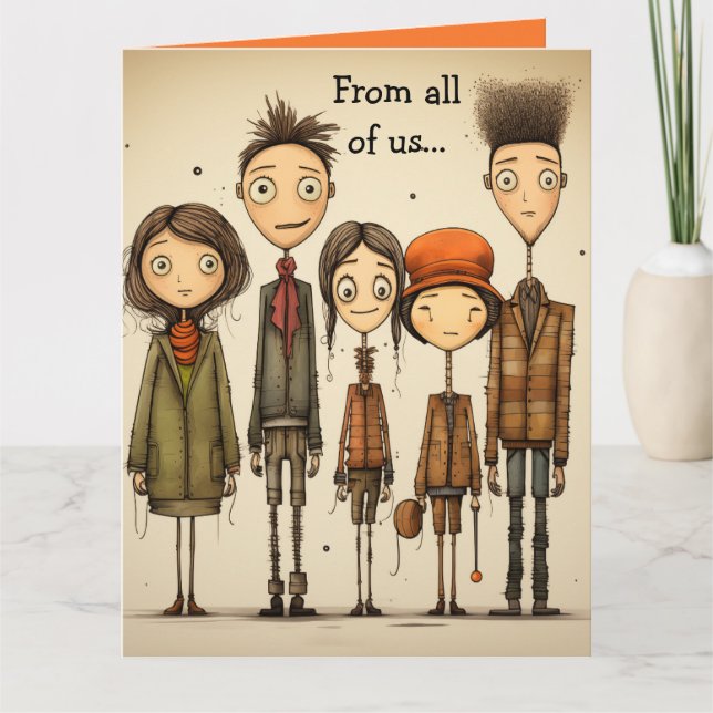 Editable Friends Coworkers Goodbye and Good Luck Card (Front)