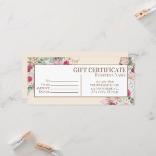 Editable Gift Certificate Template, Printable Gift