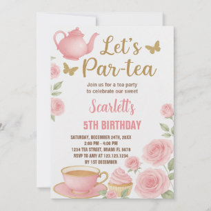 Editable Girl’s Tea Party Invite