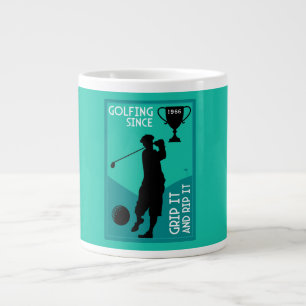 Editable Golfers Birthday Gift Large Coffee Mug
