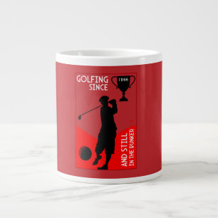 Editable Golfers Birthday Gift Large Coffee Mug