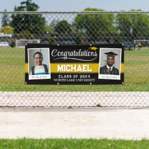 Editable Graduation Banner Then and Now w Photos