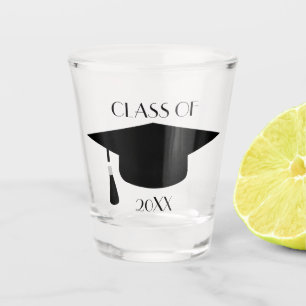 Editable Graduation Hat Shot Glass