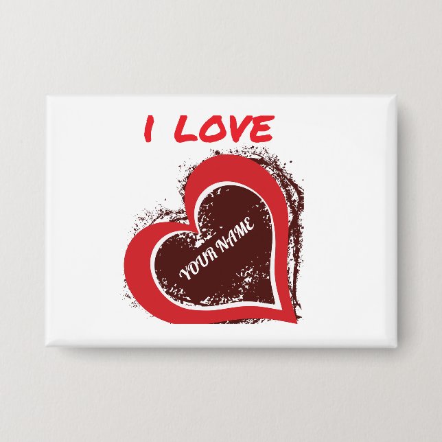 Editable Grunge Heart Love Design – Add Your Text (Front)
